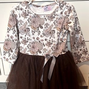 Fall floral tulle dress 2T